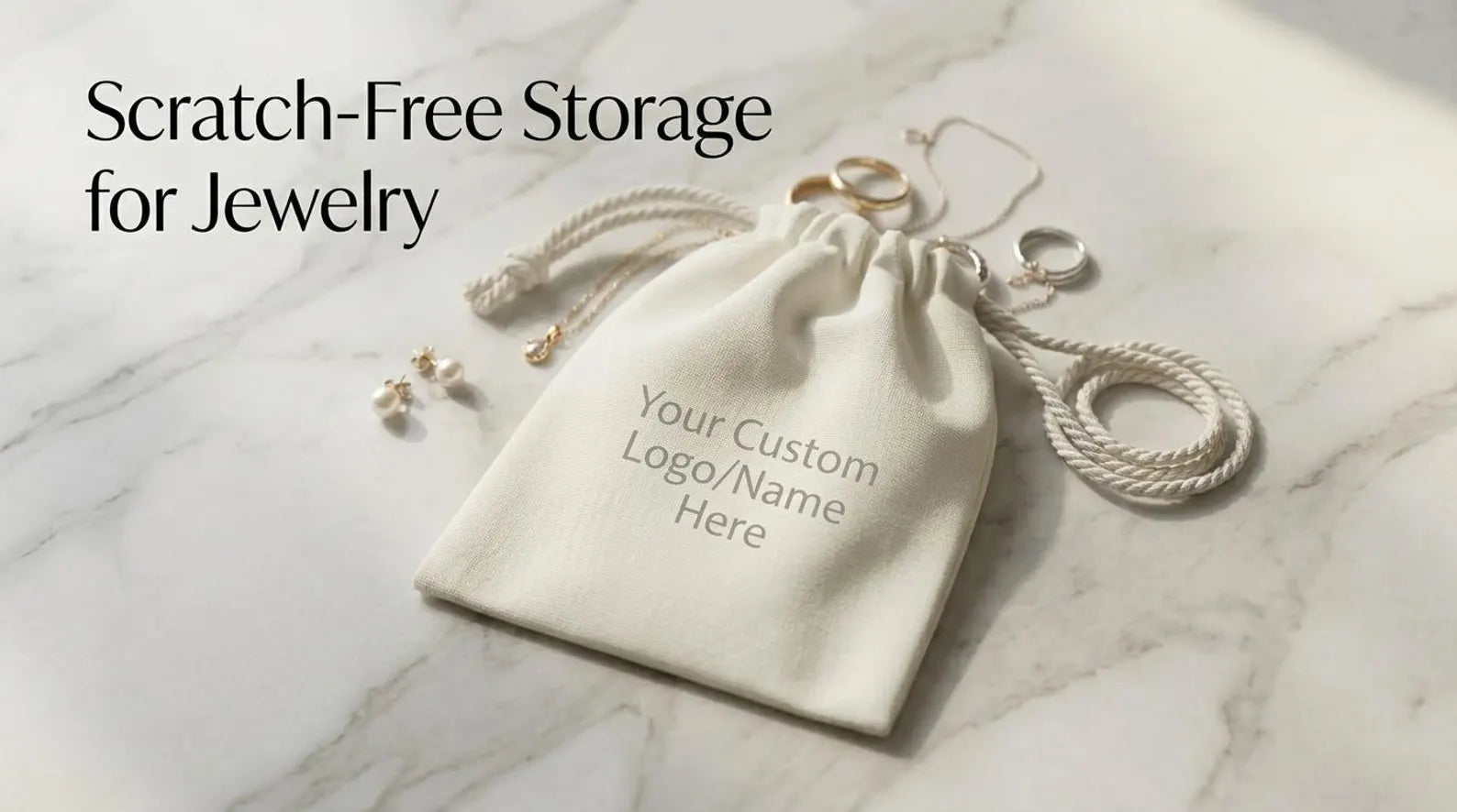 Custom Drawstring Pouch | Personalized Cotton Gift Bag | Custom Logo Name Bag | Wedding Favor Bag | Jewelry Pouch | Bulk Corporate Gift