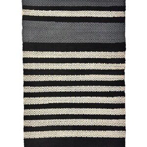 Handmade Boho Runner Rug, Washable Striped Area Carpet