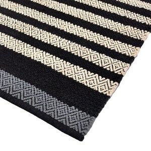 Handmade Boho Runner Rug, Washable Striped Area Carpet