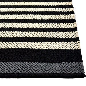 Handmade Boho Runner Rug, Washable Striped Area Carpet