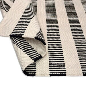 Handmade Boho Striped Rug, Washable Runner, Custom Area Carpet
