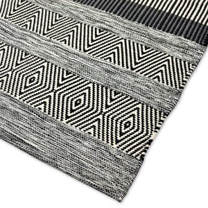 Handmade Boho Runner Rug – Washable Neutral Modern Carpet