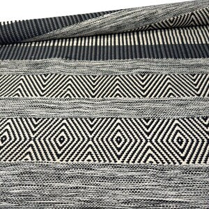 Handmade Boho Runner Rug – Washable Neutral Modern Carpet