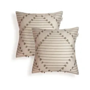 Cushion Cover, Modern Minimalist Linen, Neutral 18×18 in Sofa Pillow Case