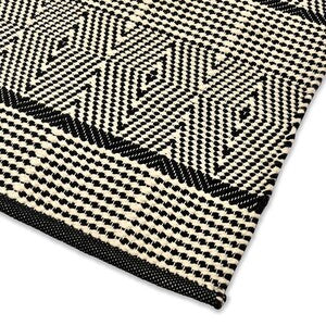 Handmade Boho Runner Rug, Washable Area Rug, Custom Geometric Design