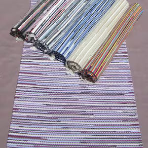 Handwoven Colorful Yoga Mat: Fair Trade Cotton Fitness Rug
