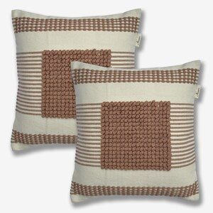Cushion Covers, Rustic Farmhouse Linen, Handwoven 18×18 in Throw Pillow Case