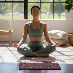 Handwoven Cotton Yoga Mat – Fair Trade Fitness Rug (72x24)