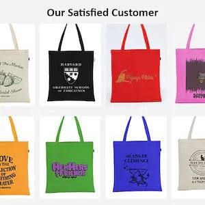 Custom Color Tote Bags with Logo | Personalized Cotton Tote | Multi Color Tote Bags Bulk | Wedding Bridesmaid Bags | Business Promo Bags