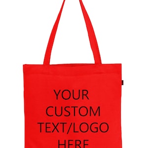 Custom Color Tote Bags with Logo | Personalized Cotton Tote | Multi Color Tote Bags Bulk | Wedding Bridesmaid Bags | Business Promo Bags