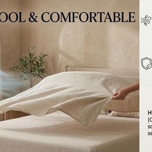 Bamboo Flat Sheet | Silky Soft Cooling, Breathable Viscose Bedding