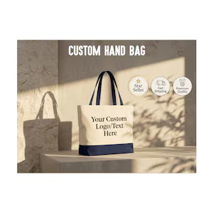 Custom Canvas Tote Bag, Personalized Cotton, Multi-Color Cotton Totes, Eco-Friendly Cotton Canvas, Bulk Custom Orders,
