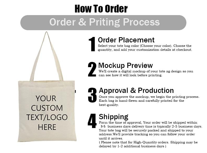 Custom Color Tote Bags with Logo | Personalized Cotton Tote | Multi Color Tote Bags Bulk | Wedding Bridesmaid Bags | Business Promo Bags