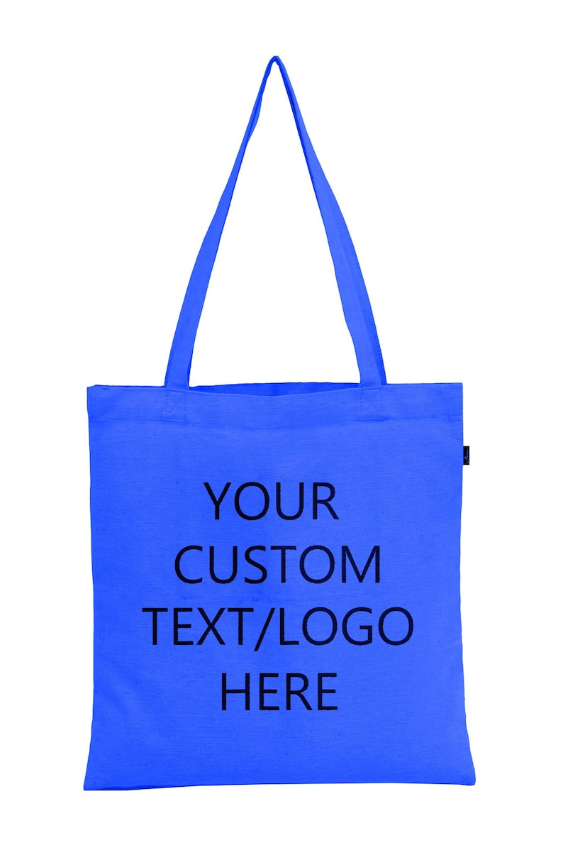 Custom Color Tote Bags with Logo | Personalized Cotton Tote | Multi Color Tote Bags Bulk | Wedding Bridesmaid Bags | Business Promo Bags